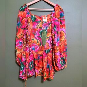 Farm Rio Beaded Long Sleeve Mini Dress | Size S | NWT